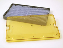 Sterilization Micro Tray with Base, Lid, & Pin Mat 6x10x0.75in