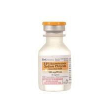 Saline 0.9% NaCl Bacteriostatic Sodium Chloride 20ml Vial - Non Returnable