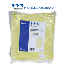Valuemed Professional Premium Isolation Gowns, Yellow, 10/pkg