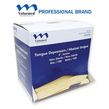 Tongue Depressors 6" Non-Sterile, 500/box