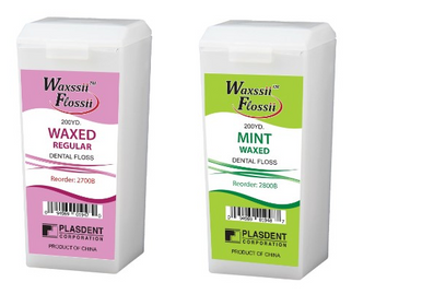 Plasdent Waxssii Flossii Premium Waxed Floss 200yd Dispenser