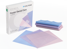 Coltene Fiesta Latex Dental Dam, 6"x6" Medium Gauge, 36/box