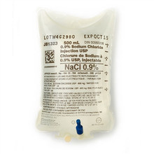 Baxter 0.9% Sodium Chloride Saline 500ml Bag - 24/Case