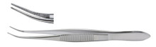 Stainless Steel Curved Eye Dressing Forcep 4"
