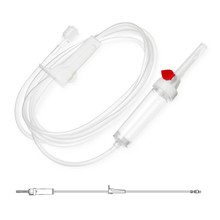 BD Secondary IV Admin Set Alaris Gravity Line Vent/Non Vent 3" Spin Male LL DEHP FR 100/case