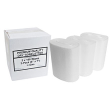 SciCan Optim 33TB X-Large Dry Wipe Refill 10" x 10", 60/roll 3/box