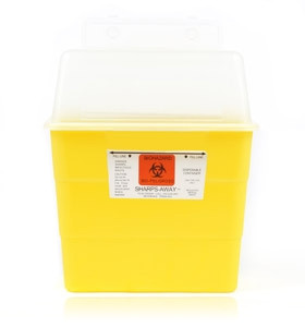 Sharps Container Always Open Lid 11L Yellow Valuemed