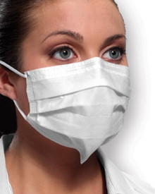 Crosstex Ultra Sensitive Earloop Mask, Level 3, White 50/box