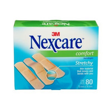 3M Nexcare Comfort Bandage Strips 3/4"x 3" 80/box