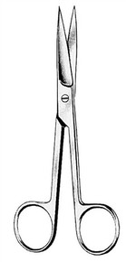 O.R. Scissors, Straight, Sharp/Sharp, 5", Elite Quality - AMG