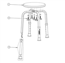 AquaSense Bath Stool Adjustable
