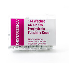 DENTAMERICA Prophy Cups Snap On Web Medium Soft 144/pkg