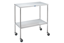 Instrument Table with Shelf, Stainless Steel, 33"W x 18"D x 34"H