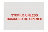Contact Labels -  Paper, Red "Sterile unless damaged or opened" 800/roll