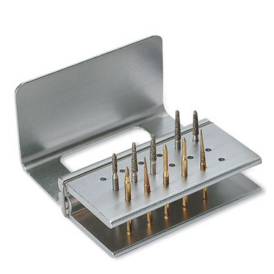 Practicon 18-Hole Aluminum Bur Block - Valuemed Professional Products