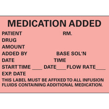 Medication Added IV Labels, Red, 1.75" x 2.5", 1000/roll