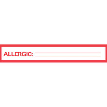 Allergic To Tape Label, 1" x 6", 500"/Roll