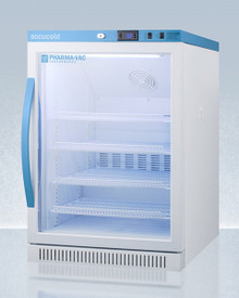 Accucold Pharma-Vac 6 Cu.Ft. Freestanding ADA Height Glass Door Refrigerator