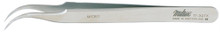 Miltex Jeweler Style Forceps, 4-1/2" (115mm) Non-Magnetic Stainless Steel, Style 7F, Micro-Fine Jaw, Curved