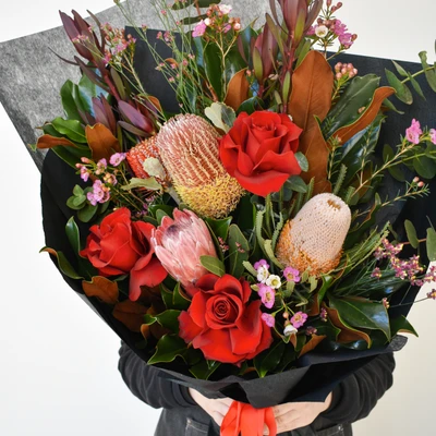 The Crimson Wildflower Bouquet