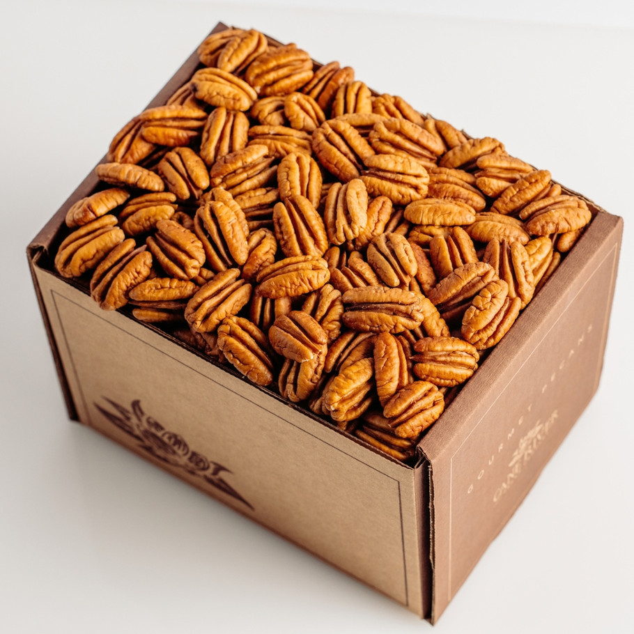 Mammoth Desirable Pecan Halves | 3 lb & 5 lb Box | Cane River