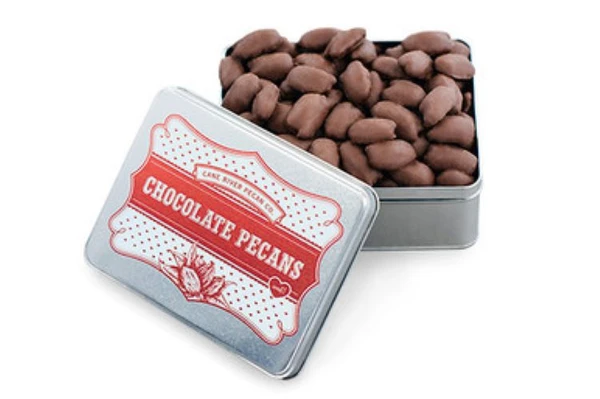 Valentine Tin Milk Chocolate Pecans