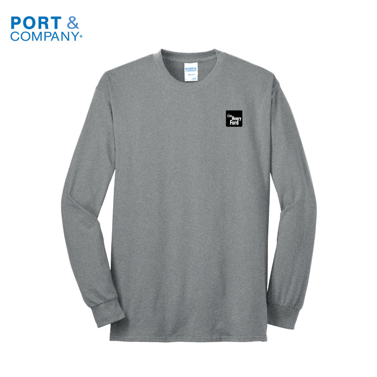 Copy of Port & Company® Long Sleeve Core Blend Tee-HENRY FORD-ATHLETIC GREY