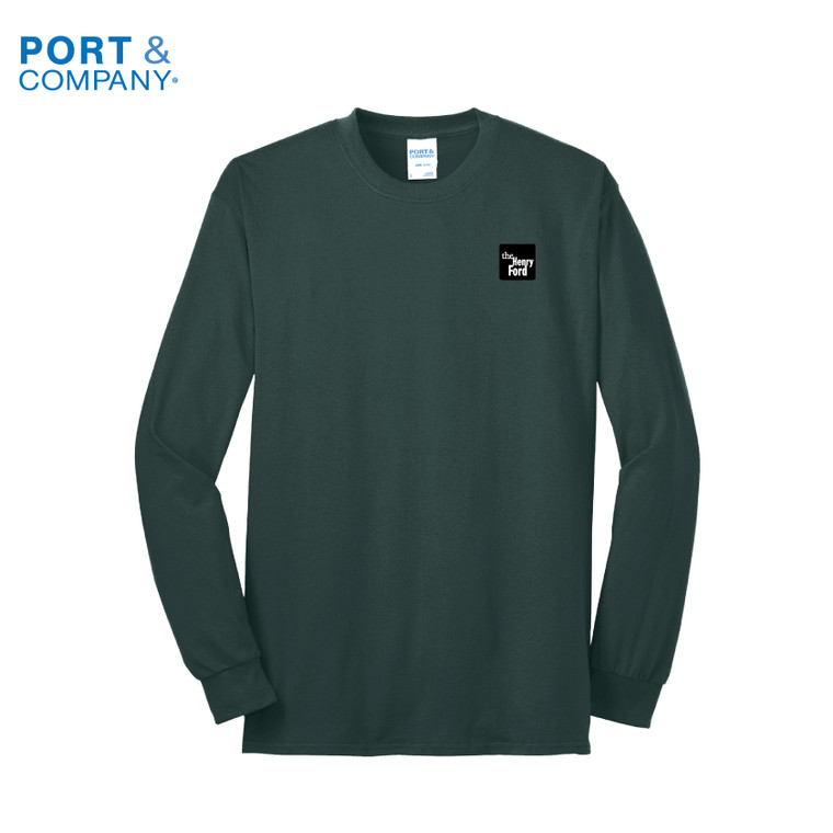 Port & Company® Long Sleeve Core Blend Tee-HENRY FORD-DARK GREEN