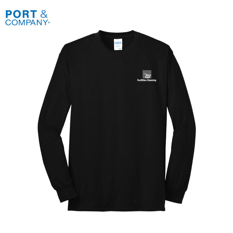 Port & Company® Long Sleeve Core Blend Tee-HENRY FORD-CLEAN TEAM-BLACK