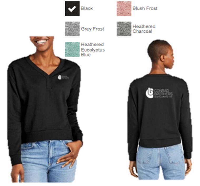 District® Women’s Perfect Tri® Fleece V-Neck Sweatshirt