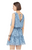 Cinched Ruffles Dress, Twig Blue Cheetah