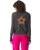 Alice Star Back Crew, Derby Grey/Barbie Pink