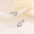 925 Sterling Silver Female Luxury Crystal Round Stud Earrings Vintage Wedding Jewelry White Zircon Stone Earrings New