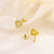 925 Sterling Silver Female Luxury Crystal Round Stud Earrings Vintage Wedding Jewelry White Zircon Stone Earrings New