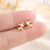 925 Sterling Silver Female Luxury Crystal Round Stud Earrings Vintage Wedding Jewelry White Zircon Stone Earrings New