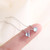 925 Sterling Silver Female Luxury Crystal Round Stud Earrings Vintage Wedding Jewelry White Zircon Stone Earrings New