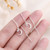 925 Sterling Silver Female Luxury Crystal Round Stud Earrings Vintage Wedding Jewelry White Zircon Stone Earrings New