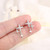 925 Sterling Silver Female Luxury Crystal Round Stud Earrings Vintage Wedding Jewelry White Zircon Stone Earrings New