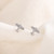 925 Sterling Silver Female Luxury Crystal Round Stud Earrings Vintage Wedding Jewelry White Zircon Stone Earrings New