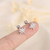 925 Sterling Silver Female Luxury Crystal Round Stud Earrings Vintage Wedding Jewelry White Zircon Stone Earrings New