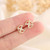 925 Sterling Silver Female Luxury Crystal Round Stud Earrings Vintage Wedding Jewelry White Zircon Stone Earrings New