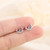 925 Sterling Silver Female Luxury Crystal Round Stud Earrings Vintage Wedding Jewelry White Zircon Stone Earrings New
