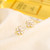 925 Sterling Silver Female Luxury Crystal Round Stud Earrings Vintage Wedding Jewelry White Zircon Stone Earrings New