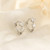 925 Sterling Silver Female Luxury Crystal Round Stud Earrings Vintage Wedding Jewelry White Zircon Stone Earrings New