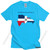 Handsome Men T Shirts Dominican Republic Map Flag Short Sleeves 100% Cotton Casual T-Shirt Round Collar Summer Tee Tops