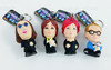 The Osbourne Family Squeezie Keyring Lot of 4 Ozzy Sharon Kelly Jack New w Tags