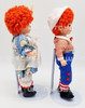 Madame Alexander Mop Top Wendy and Billy Dolls and Stands No 140485 and 140484