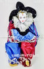 Lot of 3 Porcelain Jester Dolls 18" Tall Vintage Clown Figurine Set