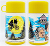 E.T. The Extra-Terrestrial Tin Metal Lunchbox and Thermal Cup 1982 Aladdin USED