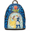 Disney Beauty and the Beast Stained-Glass Window Mini-Backpack by Loungefly PREORDER - Expected Ship Date June 2022